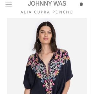 Johnny Was Biya Alia Cupra poncho NWT